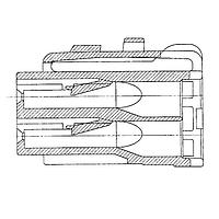 Yazaki 7123746440 ກອງຫຼັງ CONN 6P SWP LT GRY