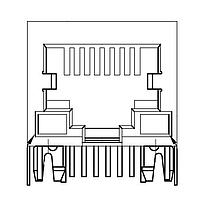 Adam Tech MTJ-88GX1-FSD-LV Modular MOD JACK RJ45 8P8C