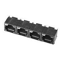 AMP Connectors - TE Connectivity 6339207-1 ຕູ້ຕໍ່ຕ່າງໆ ປະເພດ Modular / ຕູ້ຕໍ່ Ethernet STKD MJ LOWER 1X4 ASSEMBLY