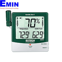EXTECH 445815 ແຈ້ງເຕືອນຄວາມຊຸ່ມຊື່ນ Hygro-Thermometer ພ້ອມຈຸດ Dew