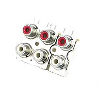 Switchcraft PJRAS1X3S01X ຕູ້ຕໍ່ສຽງ RCA Phono 3 POS RA PHONO JACK R-W-Y RoHS