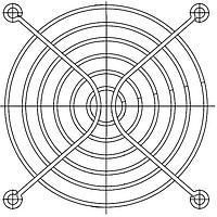 Qualtek Electronics 08189 ກາດພັນລົມຮູບລວຍສາຍ 92mm, ພັນສີນິເຄວລຄຣອມສະອາດ