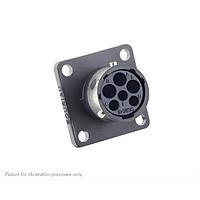 Eaton Souriau-Sunbank UTGX0103W3S ປະຕູສະຫນາມຮູບສີ່ແຫ່ງມີຂອງປະຕູສະຫນາມ, ບໍ່ມີຝາປິດດ້ານຫຼັງ, ສໍາລັບຕິດຕໍ່ຜູ້ຍິງ 6 ຕົວ, IP68/69K