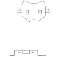 Eagle Plastic Devices 12BH404-GR ຕົວເຊື່ອມແບດເຕີຣີ CR2450 ຄລິບແບດເຕີຣີ