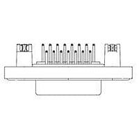 Molex / FCT 173110-0080 ຕໍ່ຕໍ່ D-Sub - ຄວາມໜາແຮງມາດຕະຖານ FCT DSUB RA PC RCPT 37 PN SLD RMNT