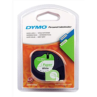 DYMO 63020742 LetraTag ເທບສີຂາວ (12mm x 4m)