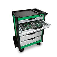 TOPTUL GE-21322 W/7-Drawer Tool Trolley (213 pcs;Green)