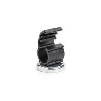 HellermannTyton 151-03647 ກວດຈັບແມ່ເລັກ Magnetic Clamp, 0.50" Dia, Neodymium Magnet/POM/ST, 15lb Pull Force, ສີດຳ, 10/ຖົງ