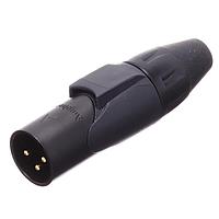 Amphenol Audio AX3MB0M-AU ຕົວເຊື່ອມສາຍສະເພາະ 3P PIN M PLUG BLKGLD W BLK MRK SLV