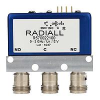Radiall R570013100 ສະຫນັບສະຫນູນ Coaxial Switches SPDT Ramses N 3GHz Failsafe 28Vdc TTL Diodes Pins Terminals