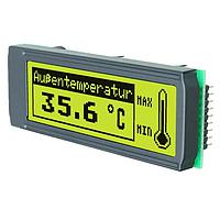 DISPLAY VISIONS EA DIP122-5NLED ຈໍສະແດງກາຣຟິກ LCD ສີເຫຼືອງ/ສີເຂົ້າ ຄວາມຕໍ່ສູ້ ສີເຫຼືອງ/ສີເຂົ້າ ແສງພາຍຫຼັງ LED