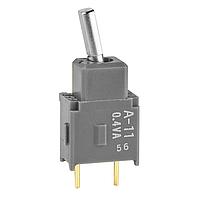 NKK Switches A11HP ປຸ່ມສະຫງວນຍ່ອຍປອດແລະປິດ SPST ON-OFF .248 FLAT STRT PC .4VA
