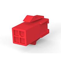 AMP Connectors - TE Connectivity 1-172159-2 ຮູງຮັບ Receptacle MINI CAP 4P ແດງ