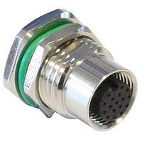 Bulgin PXMBNI12FPM17AFLM12001 ສາຍຕົວຜູ້ຊາຍ Straight M12 A-coding 17 Pins ສ່ອງ Panel Mou