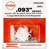 Molex 76650-0059 ຊຸດຕິດຕໍ່ .093 ຊຸດຕິດຕໍ່ Pnl Mnt Plug Rec 4P
