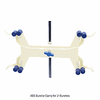 DaiHan SL.Cla3021 ຄລັມປ໌, PVC, ສໍາລັບ 2×Burettes, Grip Capa. Φ25mm