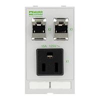 Murrelektronik 4000-68000-4060000 ໂມດູນ Ethernet I/O MODLINK MSDD SINGLE COMBI INSERT USA NEMA 5-15, 2xRJ45 ຍິງ/ຍິງ