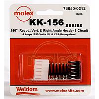 Molex 76650-0212 ຊຸດຕໍ່ຕ່າງ KK-156 Connector Kit V & RA Hdr Rec 6Ckt