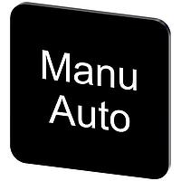 SIEMENS 3SU19000AF160GT0 ປ້າຍປະກັບ, Manu Auto INSCR. LABEL, ສີດຳ 22 X 22MM, MANU AUTO