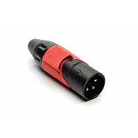 Amphenol Audio AX3MB2M ຕົວເຊື່ອມຕໍ່ 3P PIN M PLUG BLK W RED MRK SLEEVE