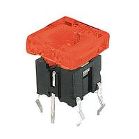E-Switch TL1240RQ1JCLR ສະຫນັບສະຫນູນສະຫນັບສະຫນູນ 50mA 12VDC SPST Clear
