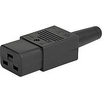 Schurter 4795.0100 ປຸ່ມອອກ 16A REWRBL CONN C19 ສາຍສີ 10mm ສີດຳ