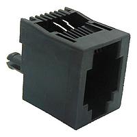 Stewart Connector SS-90000-005 ປຸ່ມ RJ11 ຮູບແບບ Modular ຢຸດຕິກ 4 ຕິດຕໍ່ 6 ຕຳແໜ່ງ ບໍ່ມີການປ້ອງກັນ