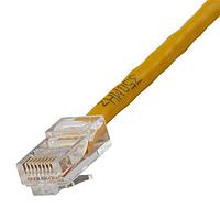 AIM-Cambridge / Cinch Connectivity Solutions 73-7775-7 ສາຍສະເຕັກ Cat 5e CAT5E ຍອມຮວບກັນ Patch Cable 7 ft ເຫຼືອງ