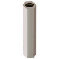 Essentra Components HSM4-8-25-1 ຮອກສແຕນດອຟ, ການຕໍ່ສາຍພື້ນຜູ້ຍິງ/ຜູ້ຍິງ, ສີຂາວ, 25MM ຊະນະ