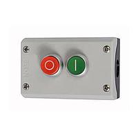 Eaton M22-C2-M1H ສະຖານີຄວບຄຸມປຸ່ມກົດ CONTROL STATN EXTD ແດງ 1NC FLSH ຂຽວ 1NO