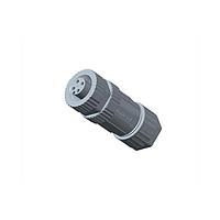 Amphenol LTW MSDP-04BFFC-SL7001 ຕົວເຊື່ອມຕໍ່ມິດຕຣິກວົງກົມ M12 Circular Metric Connector, D Code, Plastic, 4A, 04 pins, Female Connector, Female Contact, Straight, Screw Thread, Crimp, Field Installable, F4.0 - F8.0mm, IP67 Mated