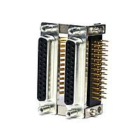Amphenol CONEC 164A20099X ຕູ່ມືສອງພອດ D-Sub 25P DUALR PORT DSUB SOCKET R/A THRU-HOLE