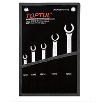 TOPTUL GPAQ0502 Flare Nut Wrench Set (Satin Chrome ສໍາ​ເລັດ​ຮູບ​) (5 pcs)