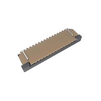 Amphenol FCI SFW15R-2STAE1LF Board Mount 1.00mm Flex Connector, SFW-R series, 15 Position, Top side Contact, Side Entry Surface Mount ZIF Connector, Lead Free, Selective Gold plated Terminals with Tin-plate Solder-tail.