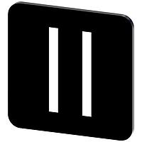 SIEMENS 3SU19000AF160QC0 ປ້າຍປ້າຍປ້າຍ, II INSCR. LABEL, ສີດຳ 22 X 22MM, ສັນຍາລັກ: II