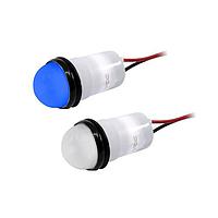 VCC PML50SBFVW ອິນດິເຄດເຕີ 200mcd ເຊມິ ໂດມ ສີຟ້າ ສາຍຍືນຍົວ