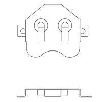 Eagle Plastic Devices 12BH401-GR ຕົວເຊື່ອມແບດເຕີຣີ CR2430 ຄລິບແບດເຕີຣີ