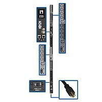 Tripp Lite PDU3EVSR10L1530 PDU - ອຸປະກອນຈັດຈໍາໜ່າຍພະລັງງານ Tripp Lite 3-Phase PDU Switched 10kW 200/208/240V 24 C13;6 C19 L15-30P TAA