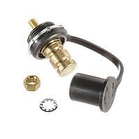 Amphenol Technical Products RL9100-201-F1 ຕິດຕໍ່ 10MM RADLOK FEED-THRU, RADLOK TO LUG, ເງິນ, ດຳ