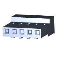 AMP Connectors - TE Connectivity 640433-5 ຮູງຮັບສະຕັກກະປ່ອງ ປິດ ບໍ່ມີແທບ 5P ແດງ 22 AWG