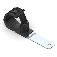 HellermannTyton 151-01508 ຮັບກັບຮັບກັບ Ratchet P-Clamp, 1.38 - 2.01" ຂະໜາດກໍ່ມົດ, 180 ຍາວ, 0.51" ຂະໜາດຮູ Hole, PA66HIRHSUV/ST/ZN, ສີດຳ, 140/ctn