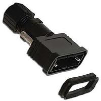 NorComp 967-025-010R011 ກົງຫົວຫຼັງສອງສ່ວນ IP67, 25P STD/44P HD BACKSHELL, BK ພລາສຕິກ