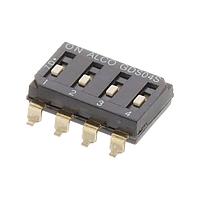 AMP Connectors - TE Connectivity GDS04STR04 ສະຫນັບ DIP SLIDE 4POS SMD SWITCH DIP