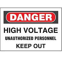 Panduit PPS0710D75 ປ້າຍແລະສັນຍານ ADH Sign Poly' Danger High Vo