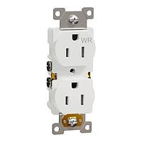Square D SQR42104WH ປຸ່ມອອກສອງທາງ WR/TR 15A DUPLEX OUTLET RESI WH