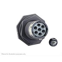 Eaton Souriau-Sunbank UTGX710D7S32 ຮັບສະຕິເຄື່ອງ Jam nut receptacle ແລະກຣິບຢືນຢັນ, ບໍ່ມີຫົວຫອງດ້ານຫຼັງ, ມີ 7 ຕິດຕໍ່ PCB ຍິງ, IP68/69K ໃນສະພາບບໍ່ໄດ້ຕ້ອງການ