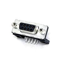 Amphenol Commercial Products D09S13A4PV00LF ປຸ່ມຮັບ DSUB R/A STB 9P SOCKET