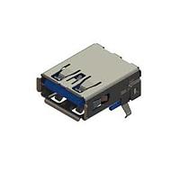 EDAC 690B109-223-012 ຕູ້ຕໍ່ USB Type A USB 30 Type-A Au flash plating RA PCB tails LCP insulator ສີຟ້າ