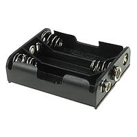 Eagle Plastic Devices 12BH331B-GR ຄລິບແບດເຕີຣີ 3 "AA" ມີປຸ່ມກົດ ສີດຳ