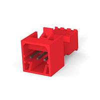AMP Connectors - TE Connectivity 3-647000-3 ປຸ່ມກອງ 03P C/E 22AWG POSTED W/RED STRIPE